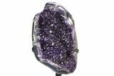 Amethyst Geode With Metal Stand - Uruguay #306870-1